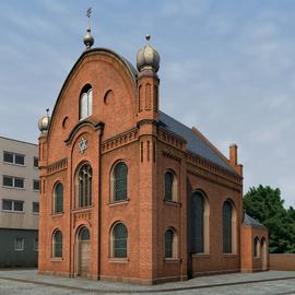 Virtuelle Außenansicht der Synagoge