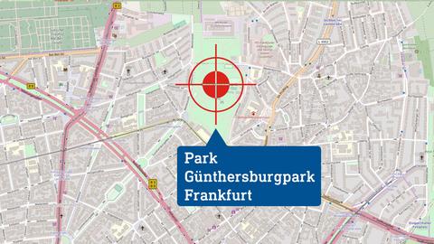 Karte, in welcher der Drehort "Park" verortet ist.