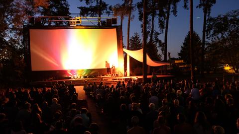 Beim Filmfest in Weiterstadt im Braunshardter Tännchen. 