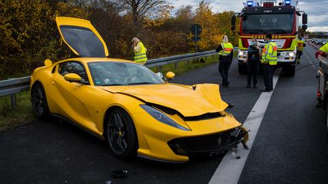 Unfallstelle auf der A661