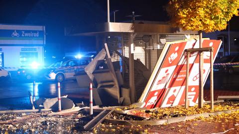 Gesprengter Geldautomat in Bruchköbel