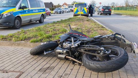 Unfall mit Motorrad in Pfungstadt