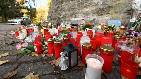 Blumen vor Mauer