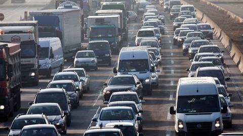 Stau auf Autobahn