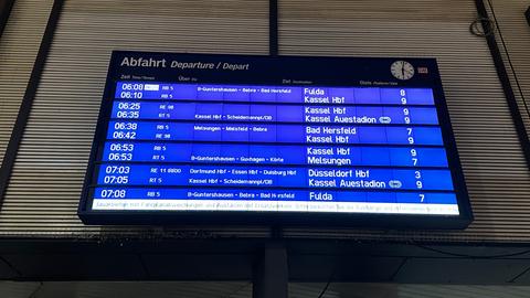 Bahnstreik: Auswirkung am Bahnhof Wilhelmshöhe in Kassel.
