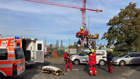 Rettungsaktion in Frankfurt