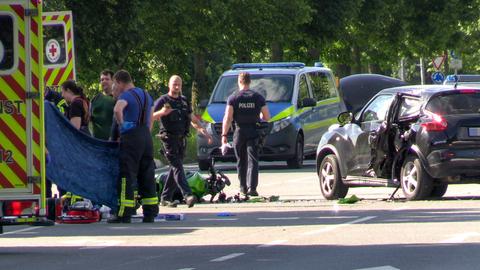 Tödlicher Motorrad-Unfall auf B3 bei Bensheim (Bergstraße)
