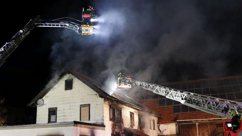 Feuerwehr auf Drehleitern
