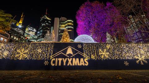 Der Frankfurter Weihnachtsmarkt CityXmas im Jahr 2022