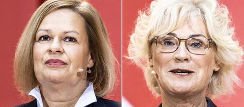 Nancy Faeser und Christine Lambrecht (beide SPD)