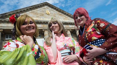 Verkleidete Teilnehmerinnen auf der Mangamesse Connichi in Kassel