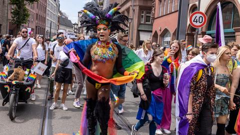 Impressionen vom Demozug des CSD in Frankfurt