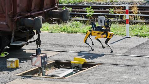 Roboter "Spot" im Einsatz. 