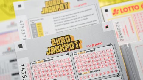 Ein Eurojackpot-Tippschein. 