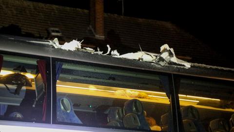 Fernbus Unfall Dach
