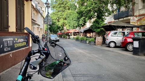 Saubere Berger Straße in Frankfurt