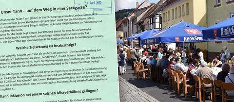 Auszug aus dem Flugblatt und Tanner Altstadt mit vielen Besuchern