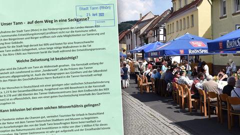 Auszug aus dem Flugblatt und Tanner Altstadt mit vielen Besuchern