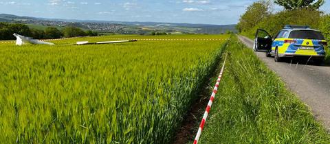 Flugzeug auf Wiese