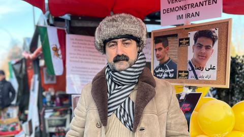 Hossein Zandi, der seit zehn Tagen im Hungerstreik ist.