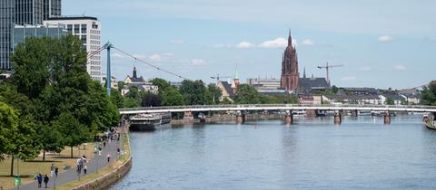 Das Mainufer in Frankfurt.