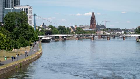 Das Mainufer in Frankfurt.