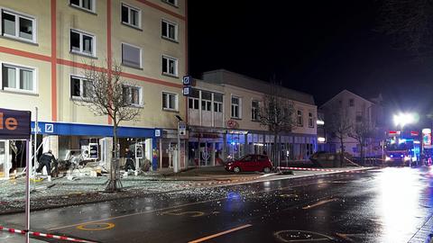 Zerstörte Bankfiliale in Kronberg