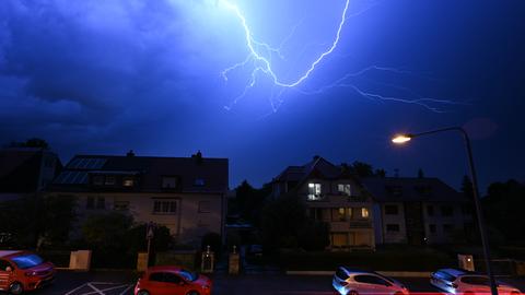 Blitze über Frankfurt-Sachsenhausen