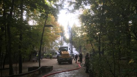 Goetheturm in Frankfurt ist abgebrannt