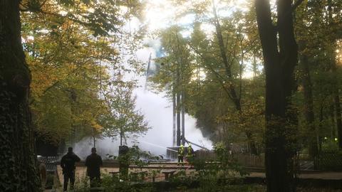 Frankfurter Goetheturm abgebrannt