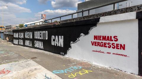 Graffito für die Attentatsopfer von München