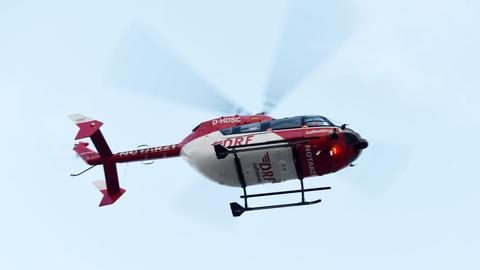 Ein Rettungshubschrauber im Einsatz.