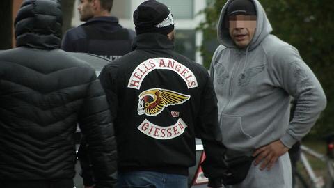 Hells Angels am Freitag am Tatort in Wettenberg