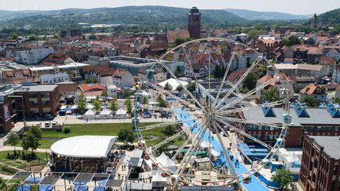 Panorama-Aufnahme vom Hessentagsgelände in Bad Hersfeld