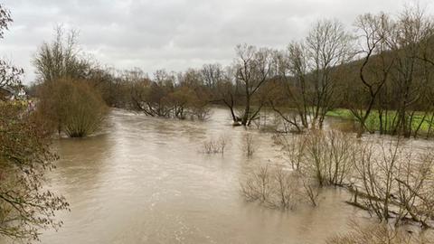 Hochwasser der Eder in Battenfeld