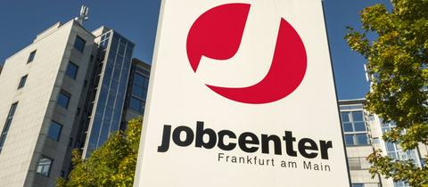 Schild Jobcenter Frankfurt