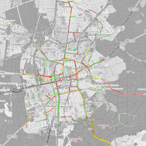 Visualisierung der Sensor-Daten des ADFC Darmstadt-Dieburg