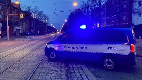 Sperrung der Wilhelmshöher Allee.