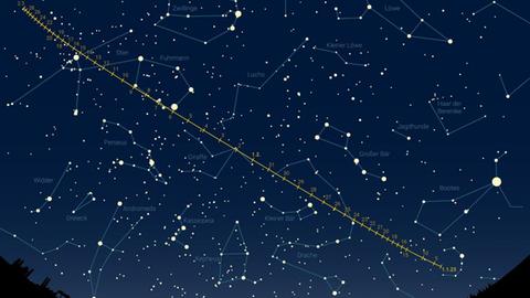 Aufsuchkarte der Vereinigung der Sternfreunde für den Kometen C2022/E3 ZTF