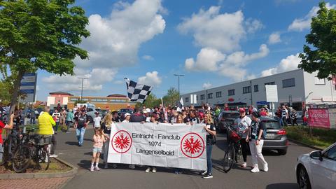 Eintracht-Fans in Langenselbold