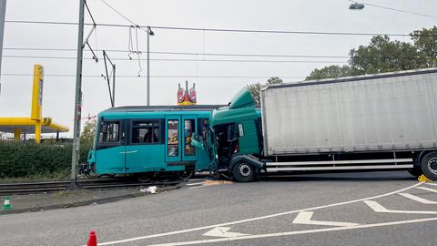 Unfallstelle in Frankfurt-Fechenheim