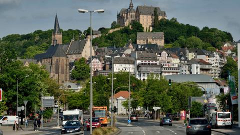 Blick auf die Oberstadt in Marburg 