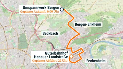 Schwertransporter Frankfurt Grafik