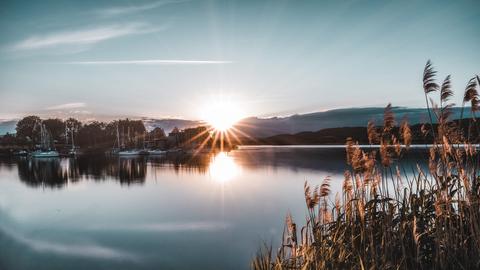 Momentaufnahme Sonnenuntergang Werratalsee in Eschwege