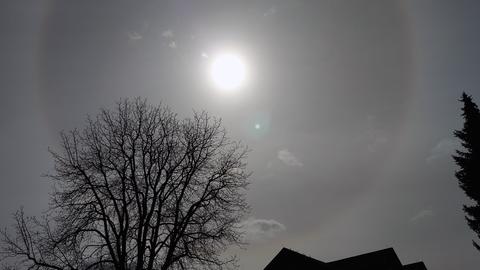 "Ein seltenes Phänomen, am Nachmittags Himmel", schreibt uns hessenschau.de-Nutzerin Andrea Eichhorn aus Wehrheim zu ihrem Foto.