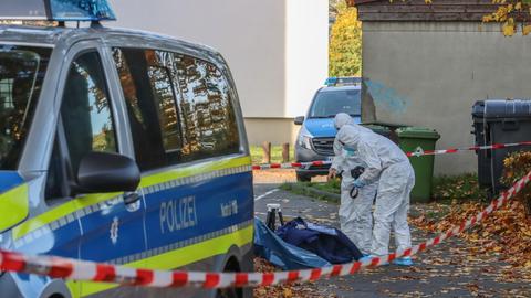 Spurensicherung am Tatort in Stadtallendorf