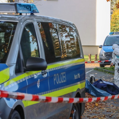 Spurensicherung am Tatort in Stadtallendorf
