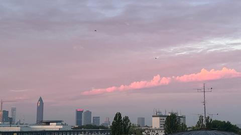 Sonnenaufgang in Frankfurt - der Ausblick vom hr.