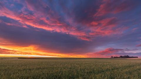 Ein Sonnenuntergang: "Der Himmel leuchtete in prächtigen Farben, wie man sie nicht alle Tage zu sehen bekommt!"