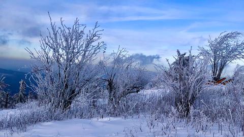 Schnee auf dem Feldberg im Taunus